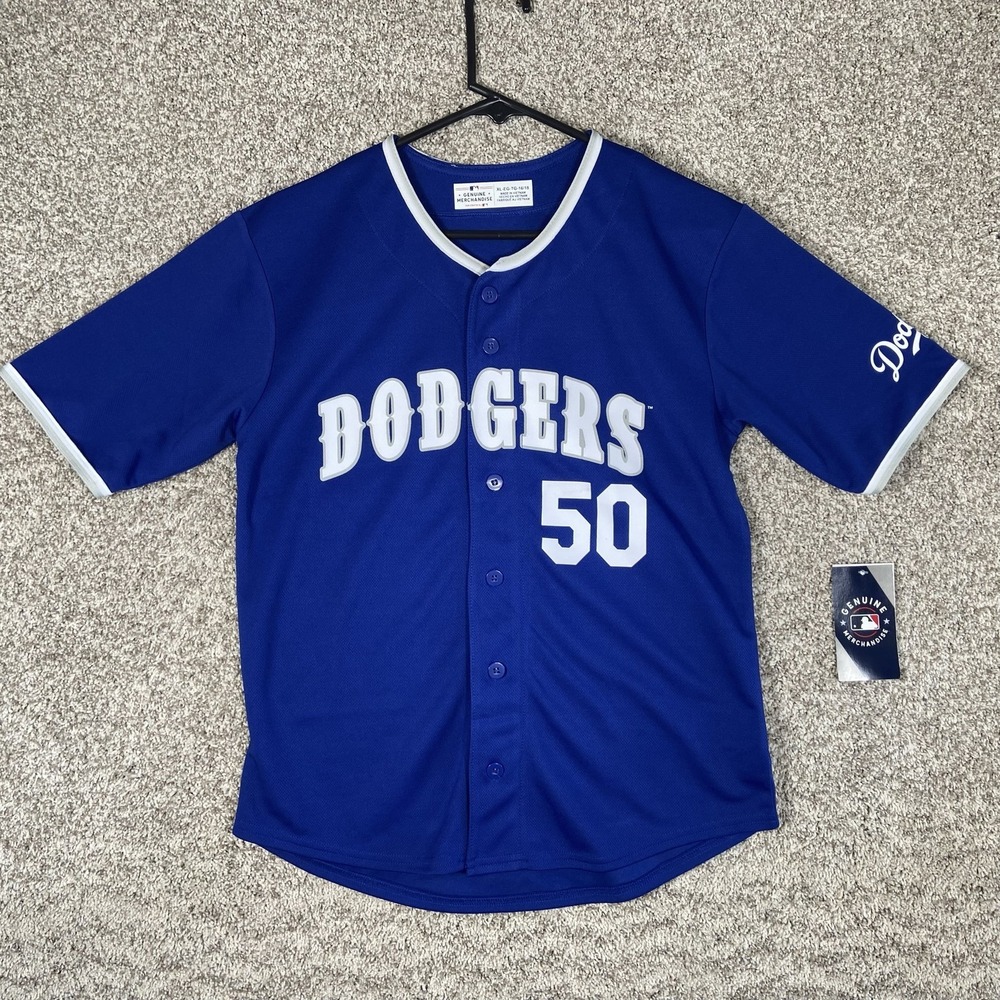 LA Dodgers Mookie Betts 50 Jersey Blue Youth Size XL 16/18 Blue Los Angeles